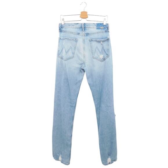 Mother High Waisted Rider Skimp in The Confession Denim Distressed Jeans Size 30 - Picture 2 of 6